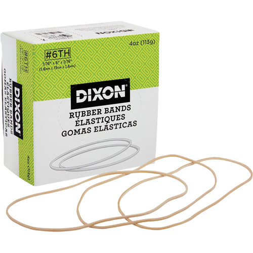 Rubber Bands, 6" x 1/16" D. Morneault & Fils