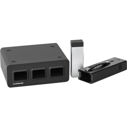 Base de poste de recharge KwikBoost EdgePower pour 3 batteries D. Morneault & Fils