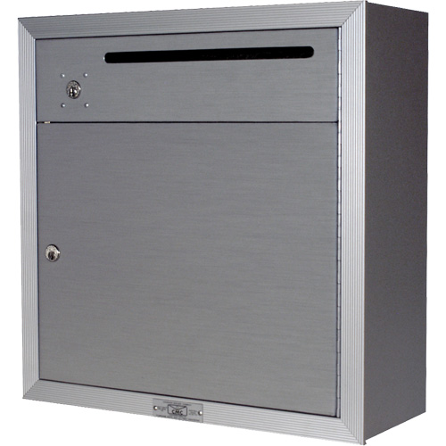 Collection Box, Surface -Mounted, 12-3/4" x 16-3/8", 2 Doors, Aluminum D. Morneault & Fils