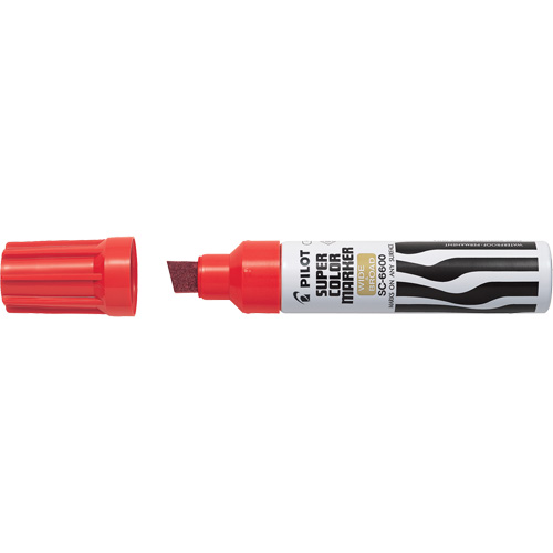Super Colour Jumbo Permanent Marker, Chisel, Red D. Morneault & Fils