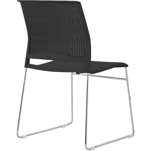 Stacking Chairs, Polypropylene, 32-3/8" High, 250 lbs. Capacity, Black D. Morneault & Fils