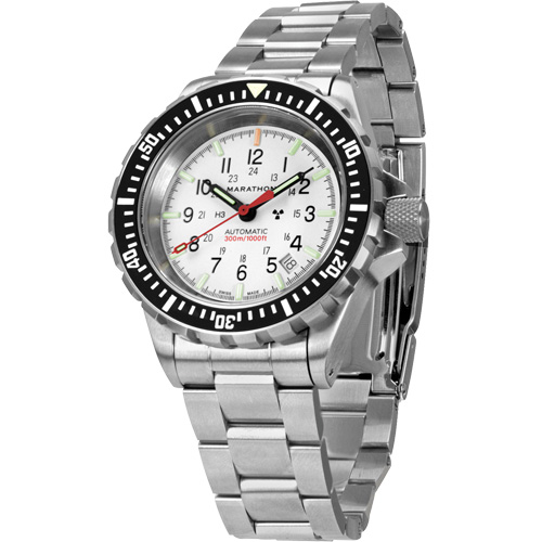 Arctic Edition Large Diver's Automatic GSAR Watch with Stainless Steel Bracelet, Digital, Battery Operated, 41 mm, Silver D. Morneault & Fils