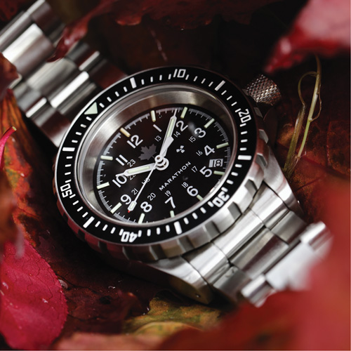 Grey Maple Large Diver's Automatic Watch with Stainless Steel Bracelet, Digital, Battery Operated, 41 mm, Silver D. Morneault & Fils