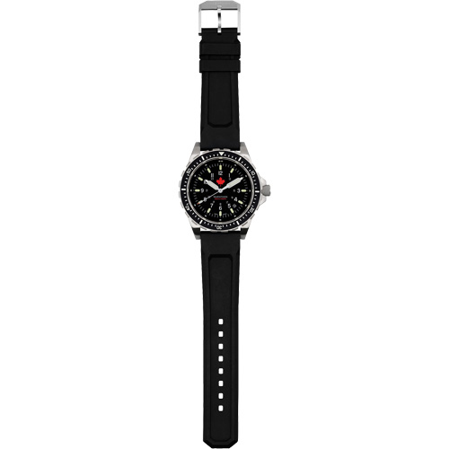 Red Maple Jumbo Diver's Quartz Watch, Digital, Battery Operated, 46 mm, Black D. Morneault & Fils