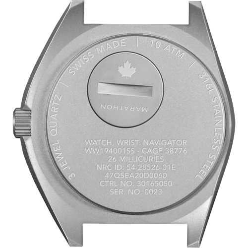 Montre Steel Navigator sur ensemble bracelet en caoutchouc noir de trois morceaux, Num&eacute;rique, &agrave; piles, 41 mm, Noir D. Morneault & Fils