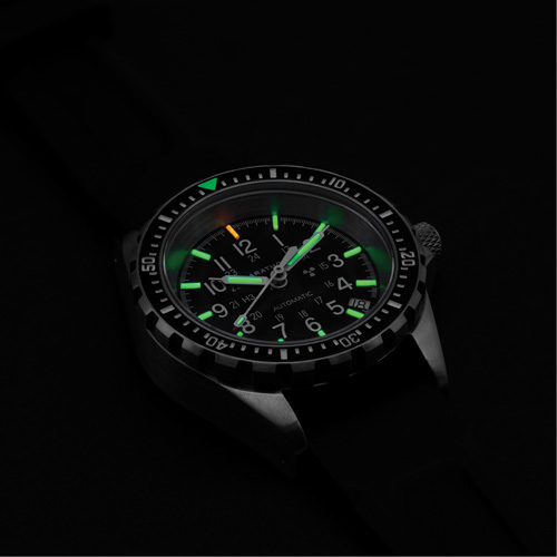 Jumbo Diver/Pilot's Automatic Chronograph Watch, Digital, Battery Operated, 46 mm, Black D. Morneault & Fils