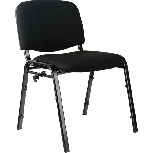 Stacking Chairs, Fabric, 32" High, 250 lbs. Capacity, Black D. Morneault & Fils