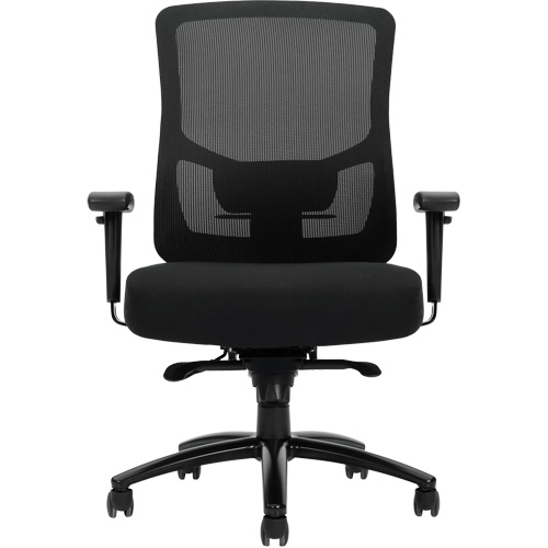 Chaise &agrave; dossier haut avec m&eacute;canisme &agrave; basculement synchronis&eacute; robuste Raven 400, Mailles, Noir, Capacit&eacute; 400 lb D. Morneault & Fils