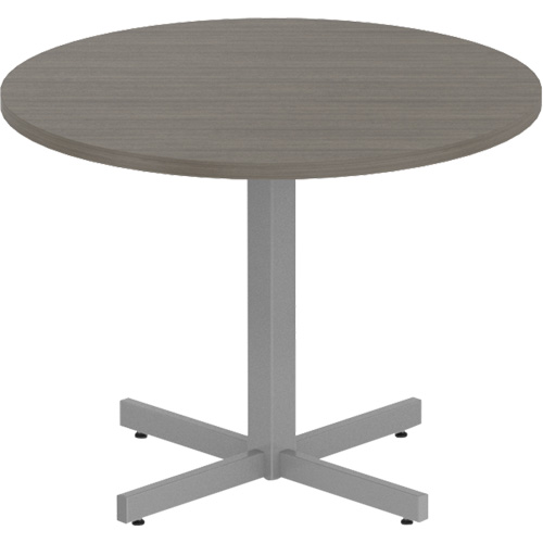 Table ronde &agrave; hauteur r&eacute;glable Newland, 36" lo x 36" la x 29" h, Dessus de 1", Stratifi&eacute;, Brun D. Morneault & Fils