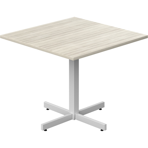 Table carr&eacute;e &agrave; hauteur r&eacute;glable Newland, 36" lo x 36" la x 29" h, Dessus de 1", Stratifi&eacute;, Havane D. Morneault & Fils