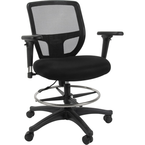Tabouret de travail en maille, Mobile, Ajustable Hauteur, Capacit&eacute; 450 lb D. Morneault & Fils