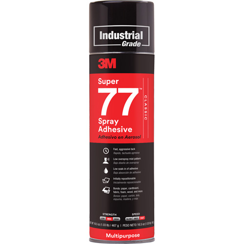Super 77 Spray Adhesive, Clear, Aerosol Can D. Morneault & Fils