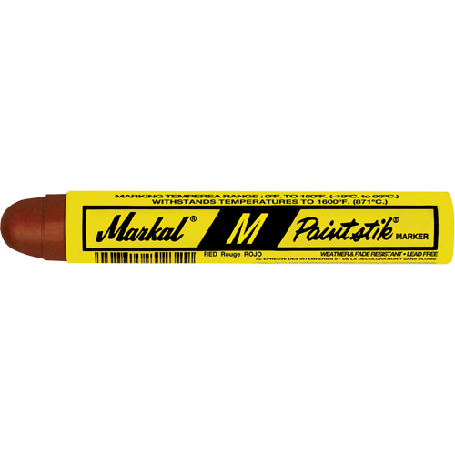 M Paintstik&reg; Paint Marker for Heat Treating, Solid Stick, Red D. Morneault & Fils