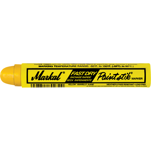 B&acirc;tons de peinture Paintstik &agrave; s&eacute;chage rapide 50° &agrave; 150°F, B&acirc;ton plein, Jaune D. Morneault & Fils
