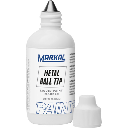 Paint-Riter&reg; Metal Ball Tip, Liquid, White D. Morneault & Fils