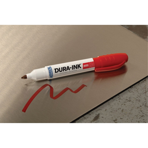 Marqueur Dura-Ink no 55, Rouge, Pointe Ciseau D. Morneault & Fils