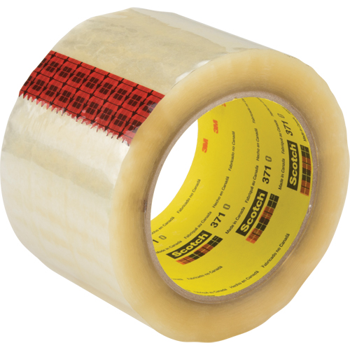 Scotch&reg; Box Sealing Tape 371, Hot Melt Adhesive, 1.9 mils, 36 mm (1-1/2") x 914 m (2998') D. Morneault & Fils