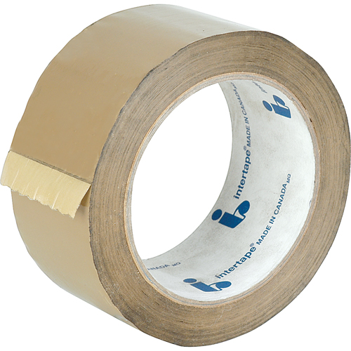 Box Sealing Tape, Hot Melt Adhesive, 2 mils, 48 mm (1-22/25") x 100 m (328') D. Morneault & Fils