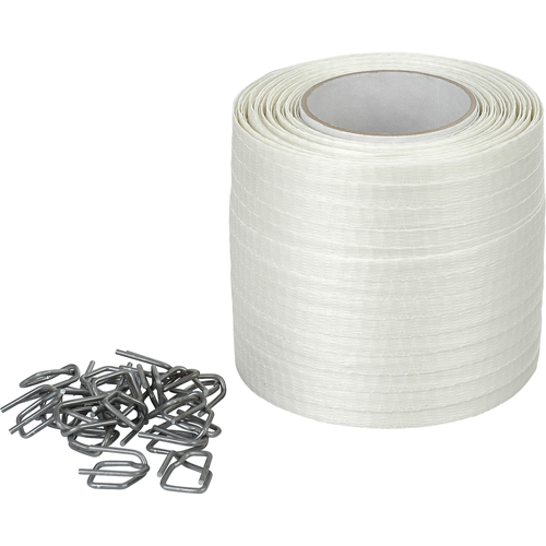 Woven Cord Strapping, Polyester, 1/2" W x 750' L D. Morneault & Fils