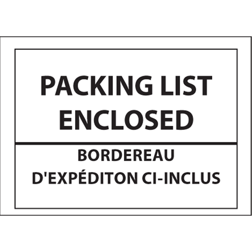 Pochettes pour bordereau d'exp&eacute;dition, 4" lo x 5" la, Style Insertion par l'arri&egrave;re D. Morneault & Fils
