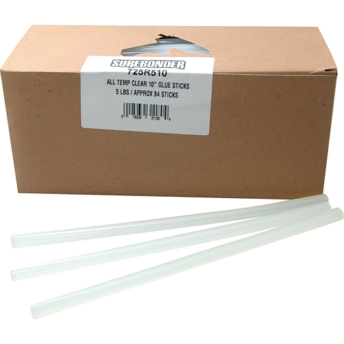 B&acirc;ton de colle, 7/16" dia x 10" lo, Transparent D. Morneault & Fils