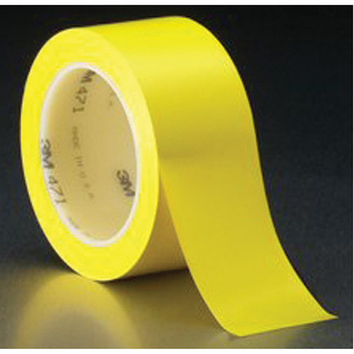 471 Vinyl Tape, 50.8 mm (2") W x 32.9 m (108') L, 5.3 mils, Yellow D. Morneault & Fils