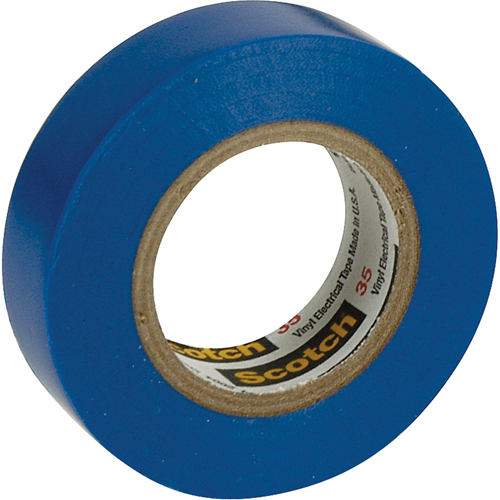Rubans en vinyle pour codage en couleurs 35 Scotch, 12,7 mm (1/2") x 20,1 m (66'), Bleu, 7 mils D. Morneault & Fils