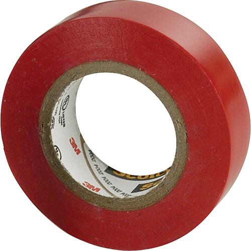 Scotch&reg; 35 Colour Coded Tape, 12.7 mm (1/2") x 6.1 m (20'), Red, 7 mils D. Morneault & Fils
