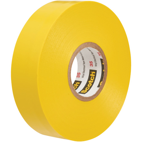 Scotch&reg; 35 Colour Coded Tape, 12.7 mm (1/2") x 6.1 m (20'), Yellow, 7 mils D. Morneault & Fils