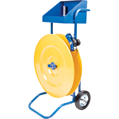 Distributeur de feuillards, Feuillard Polyester/Acier/Polypropyl&egrave;ne, Dia de noyau 16"/8", largeur de rouleau 3"/8"/6" D. Morneault & Fils