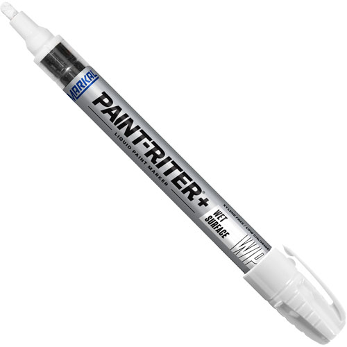 Marqueur &agrave; peinture pour surfaces humides Paint-Riter+, Liquide, Blanc D. Morneault & Fils