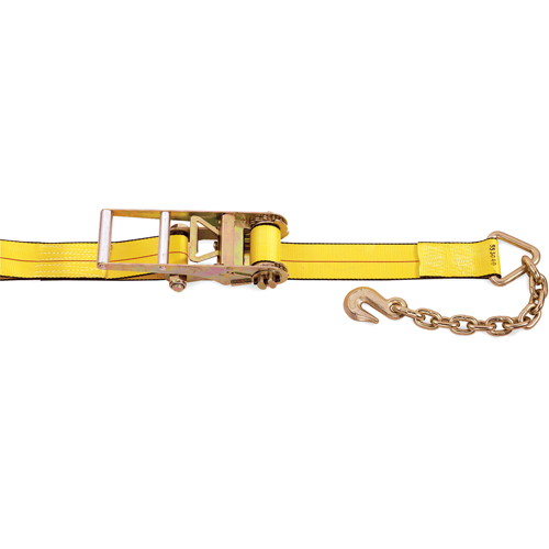 Ratchet Straps, Chain Anchor, 3" W x 30' L, 5400 lbs. (2450 kg) Working Load Limit D. Morneault & Fils