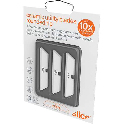 Slice Rounded Tip Replacement Blades for Ceramic Utility Knife, Single Style D. Morneault & Fils