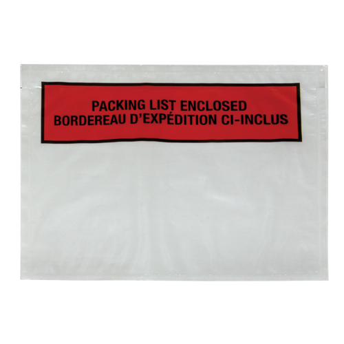 Packing List Envelope, 7" L x 5-1/2" W, Backloading Style D. Morneault & Fils