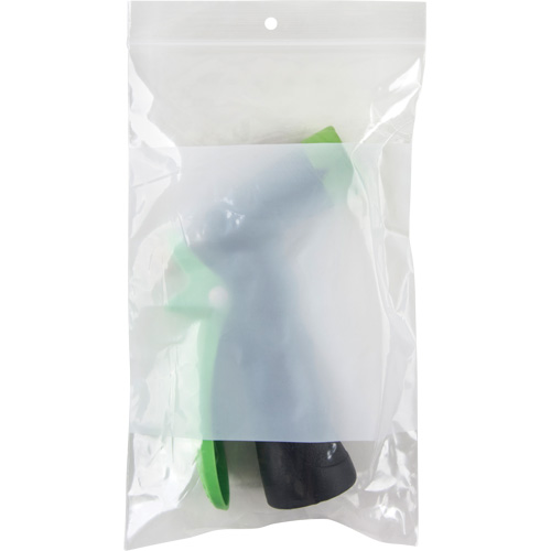 Sacs en poly avec espace inscriptible blanc, Refermable, 8" x 5", 2 mils D. Morneault & Fils