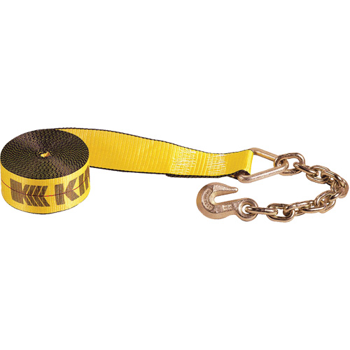 Winch Strap with Chain Anchor D. Morneault & Fils