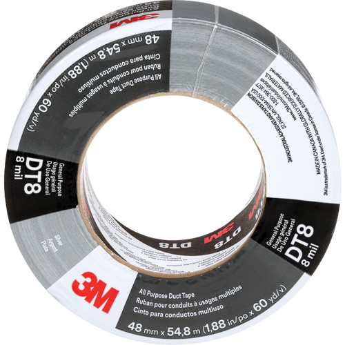 Ruban adh&eacute;sif tout usage DT8, 8 mils, Argent, 48 mm (2") x 55 m (180') D. Morneault & Fils