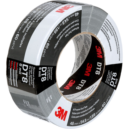 Ruban adh&eacute;sif tout usage DT8, 8 mils, Argent, 48 mm (2") x 55 m (180') D. Morneault & Fils