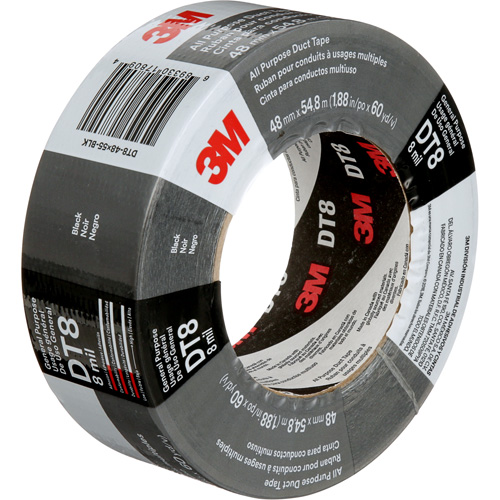 Ruban adh&eacute;sif tout usage DT8, 8 mils, Noir, 48 mm (2") x 55 m (180') D. Morneault & Fils