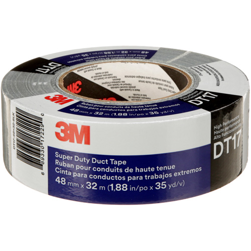 DT17 Super-Duty Duct Tape, 17 mils, Black, 48 mm (2") x 32 m (105') D. Morneault & Fils