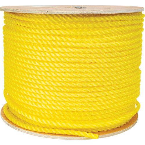 Corde jaune tress&eacute;e 3/8", Polypropyl&egrave;ne, 630' D. Morneault & Fils