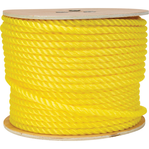 1/2" Braided Yellow Rope, Polypropylene, 335' D. Morneault & Fils