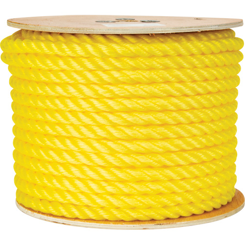 Corde jaune tress&eacute;e 5/8", Polypropyl&egrave;ne, 200' D. Morneault & Fils