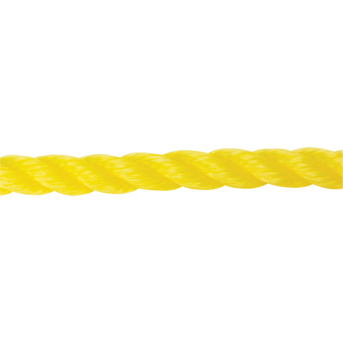Corde jaune tress&eacute;e 5/8", Polypropyl&egrave;ne, 200' D. Morneault & Fils