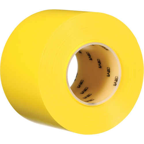 Durable Floor Marking Tape 971, 4" x 108', Vinyl, Yellow D. Morneault & Fils