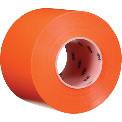 Durable Floor Marking Tape 971, 4" x 108', Vinyl, Orange D. Morneault & Fils