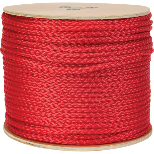 Corde rouge tress&eacute;e, Polypropyl&egrave;ne, 500' D. Morneault & Fils