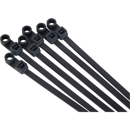 Attache-c&acirc;ble &agrave; visser, Longueur 8", R&eacute;sistance &agrave; la traction 50 lb, Noir D. Morneault & Fils
