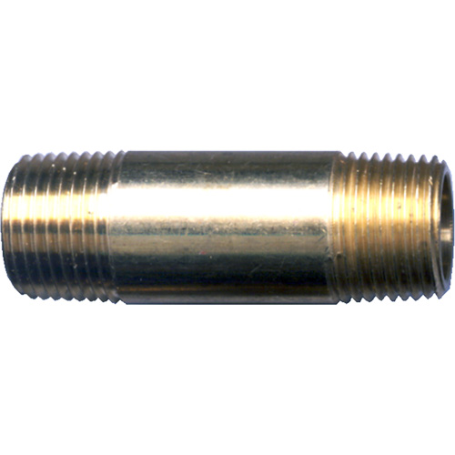 Long Pipe Nipple, Brass, 1/4", NPT x NPT D. Morneault & Fils