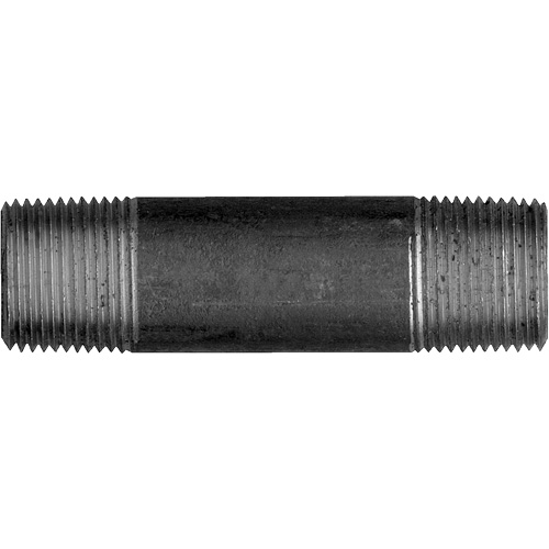 Long Pipe Nipple, Black Iron, 3/8", NPT x NPT D. Morneault & Fils
